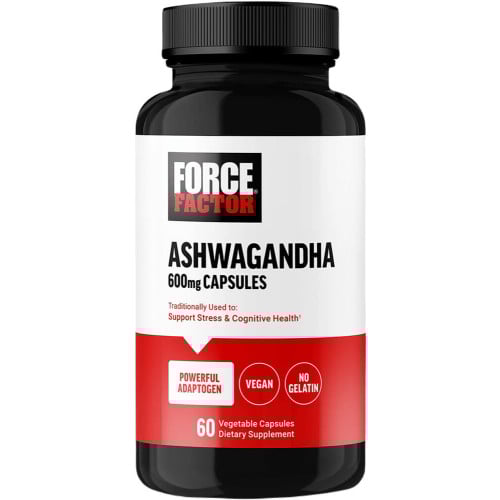 Force Factor Ashwagandha 600mg - 60 Vegetable Capsules