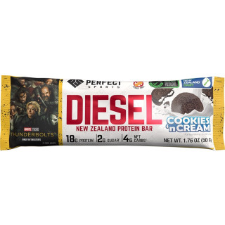 Perfect Sports Diesel New Zealand Protein Bars - 1 Bar Cookies 'n Cream (Thunderbolts)