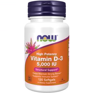 NOW Foods Vitamin D-3 - 5,000IU 120 Softgels