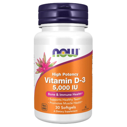 NOW Foods Vitamin D-3 5,000IU - 30 Softgels